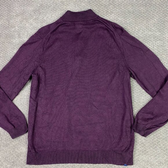 Mizzen Main 1/4 Zip Pullover Sweater Men's XL Purple Quarter Zip Mizzen + Main - Picture 5 of 11